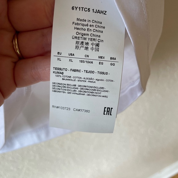 Emporio Armani White Short Sleeve Tee - Picture 3 of 3